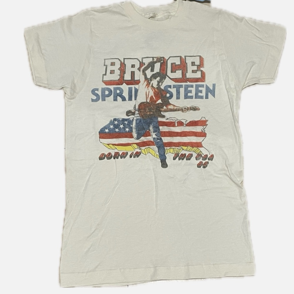 Bruce Springsteen Graphic Women’s White T-Shirt